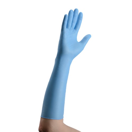 Нитриловые удлиненные перчатки